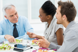 Discussing of Work at Lunch